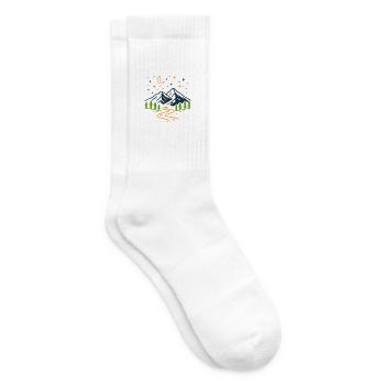 Night between mountains and orange river - Tennis socks - white - Right