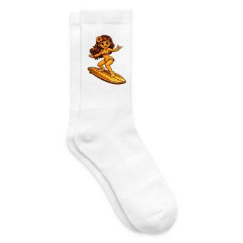 Surfer style hawaïen - Chaussettes de tennis - blanc - Droite