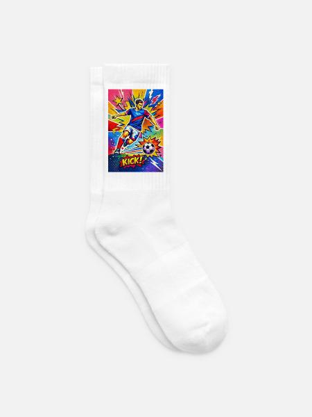 Pop Art Soccer Explosion - Tennis socks - white