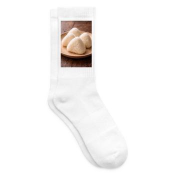Onigiri Rice Balls Japanese Style - Tennis socks - white - Right