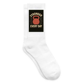 Kettlebell Krafttag Jeden Tag - Tennissocken - Weiß - Rechts