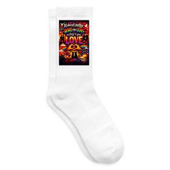 Love knows no boundaries - Tennis socks - white - Right