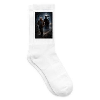 Death follows me - Tennis socks - white - Right