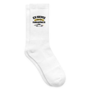 Ich bremse auch für Fahranfänger - Tennissocken - Weiß - Rechts