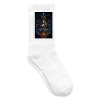 Viking Freya Hugin & Munin Wolf Runes - Chaussettes de tennis - blanc - Droite