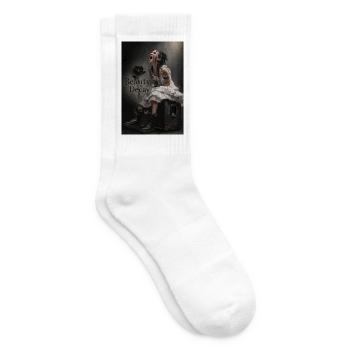Beauty in Decay: Gothic Moment - Tennis socks - white - Right