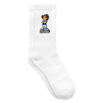 Le foot, c'est nul ! - Chaussettes de tennis - blanc - Droite
