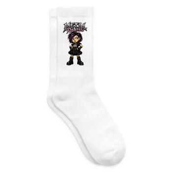 Metal Princess Punk Girl - Tennis socks - white - Right
