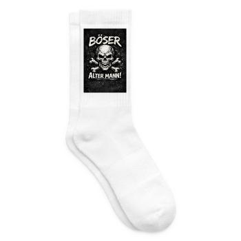 Böser Alter Mann Skull - Tennissocken - Weiß - Rechts