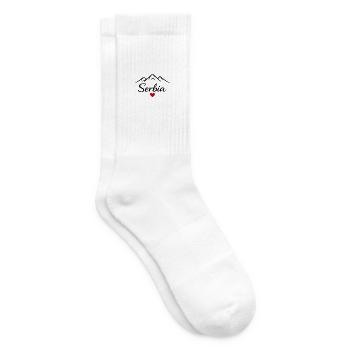 Souvenir de design de voyage en Serbie : vacances dans les Balkans - Chaussettes de tennis - blanc - Droite