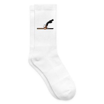 Welder Sparks Metal Industry Work Pride - Tennis socks - white - Right
