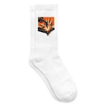 Welder Sparks Metal Industry Work Pride - Tennis socks - white - Right