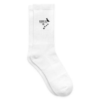 La maison, c’est là où est mon chien - Chaussettes de tennis - blanc - Droite