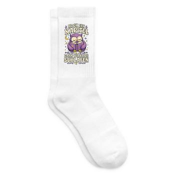 Noch ein Kapitel – Lese-Eule - Tennissocken - Weiß - Rechts