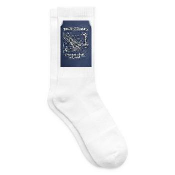 Railway Technology Blueprint Precision - Tennis socks - white - Right