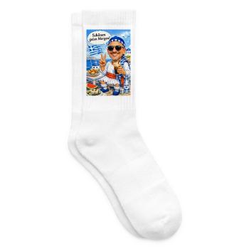 Hellas Morgengruß am Strand - Tennissocken - Weiß - Rechts