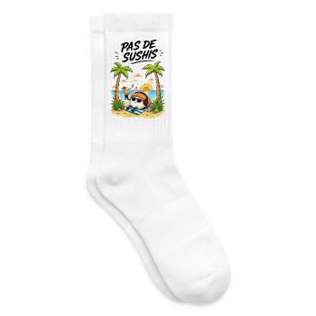 PAS DE SUSHIS - Chaussettes de tennis - blanc - Droite