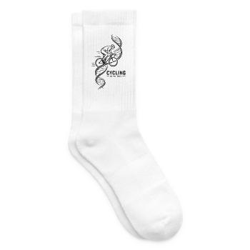 DNA Fahrrad Helix Motiv - Tennissocken - Weiß - Rechts