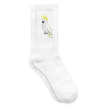 White Cockatoo Yellow Comb - Tennis socks - white - Right