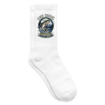 Kein Hobby Lebens Einstellung Fischangeln - Tennissocken - Weiß - Rechts