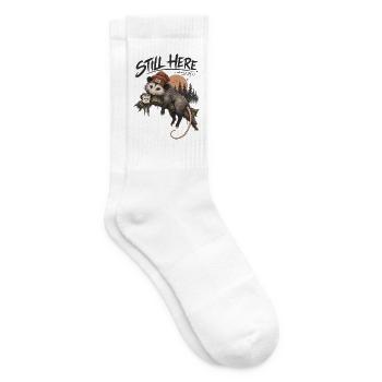 Still Here Opossum - Tennis socks - white - Right