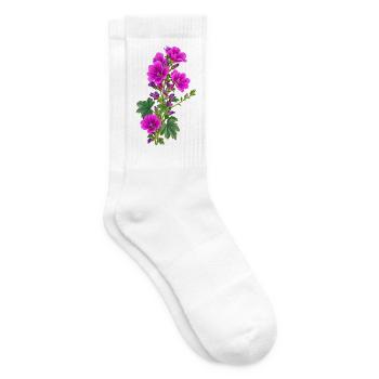 Fleurs de geranium pourpres - Chaussettes de tennis - blanc - Droite