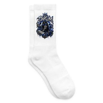 DAKUM Streetwear Skull Motif - Tennis socks - white - Right