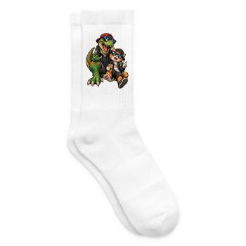 Dino & Chat : Duo lunettes de soleil - Chaussettes de tennis - blanc - Droite