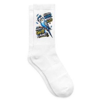 Wellensittich Kleiner Vogel Große Klappe Gute Laun - Tennissocken - Weiß - Rechts