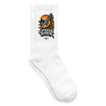 Kleiber Upside Down Club Natur-Badge Vintage  - Tennissocken - Weiß - Rechts