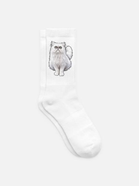 Weird looking Cat - Tennissocken - Weiß