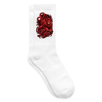Löwe Roter Löwe Tierkreiskrone - Tennissocken - Weiß - Rechts