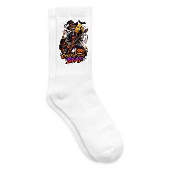 Creepin' to the Beat – Halloween Rock - Tennis socks - white - Right