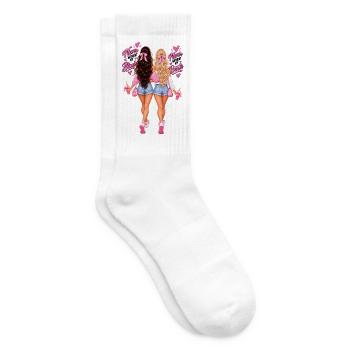 Never Without My Blonde, Never Without My Brunette - Tennis socks - white - Right