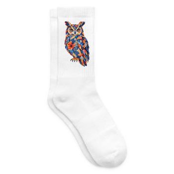 PatchworkOwl Blaze of Colors - Tennis socks - white - Right