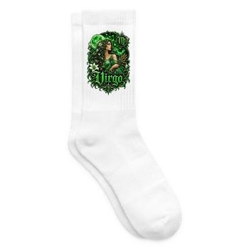 Grüne Jungfrau Mondgöttin - Tennissocken - Weiß - Rechts