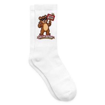 Ick bin Berliner – Lustiger Berlin-Bär - Tennissocken - Weiß - Rechts