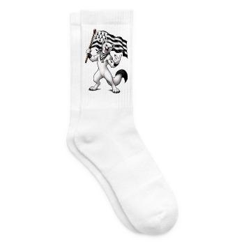 Hermelin-Rebellenmänner - Tennissocken - Weiß - Rechts