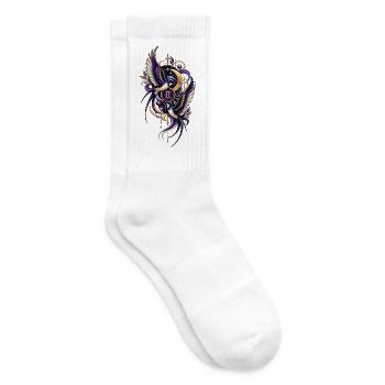Sternzeichen Zwillinge – Celestial Schwalben - Tennissocken - Weiß - Rechts