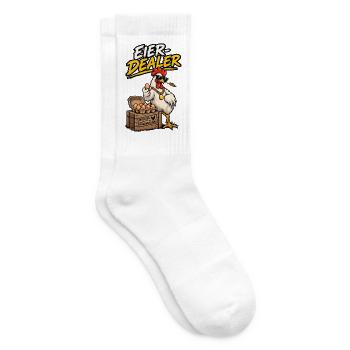 Eier-Dealer Huhn mit Stil - Tennissocken - Weiß - Rechts