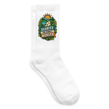 Schritt für Schritt wohler - Tennissocken - Weiß - Rechts