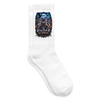 Nordischer Wolf im Wikinger-Setting - Tennissocken - Weiß - Rechts