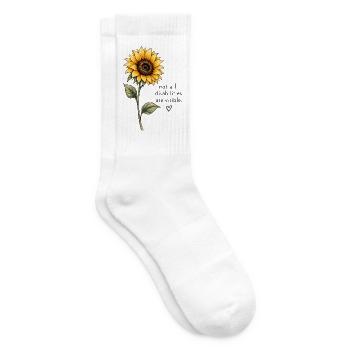 Not All Disabilities Are Visible – Sunflower - Tennissocken - Weiß - Rechts