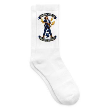 Release the Weight, Gain Strength - Tennissocken - Weiß - Rechts