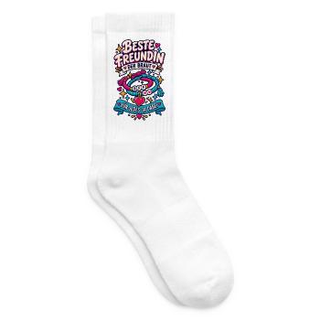 Beste Freundin der Braut – Für jedes Ja dabei - Tennissocken - Weiß - Rechts