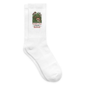 Meine Schicht Ist Vorbei - Für Immer - Tennissocken - Weiß - Rechts