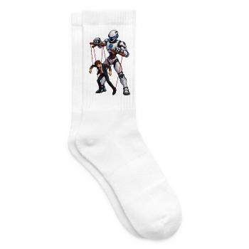 Puppe und menschlicher Roboter - Tennissocken - Weiß - Rechts