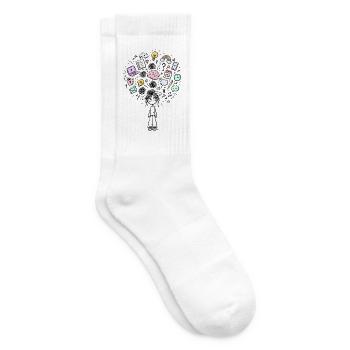 adhs-brain - Tennissocken - Weiß - Rechts