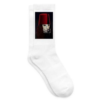 Buckethead x Albert Camus Collage - Tennissocken - Weiß - Rechts