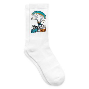 Heute Nur Luft Im Kopf Paragliding - Tennissocken - Weiß - Rechts